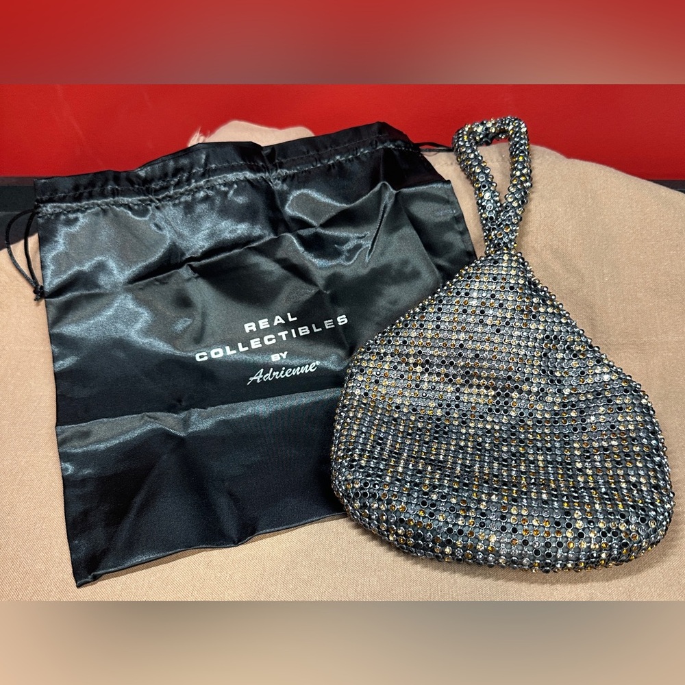 Real Collectibles by Adrienne Mini Mesh Evening Bag Faux Crystal Covered NWOT